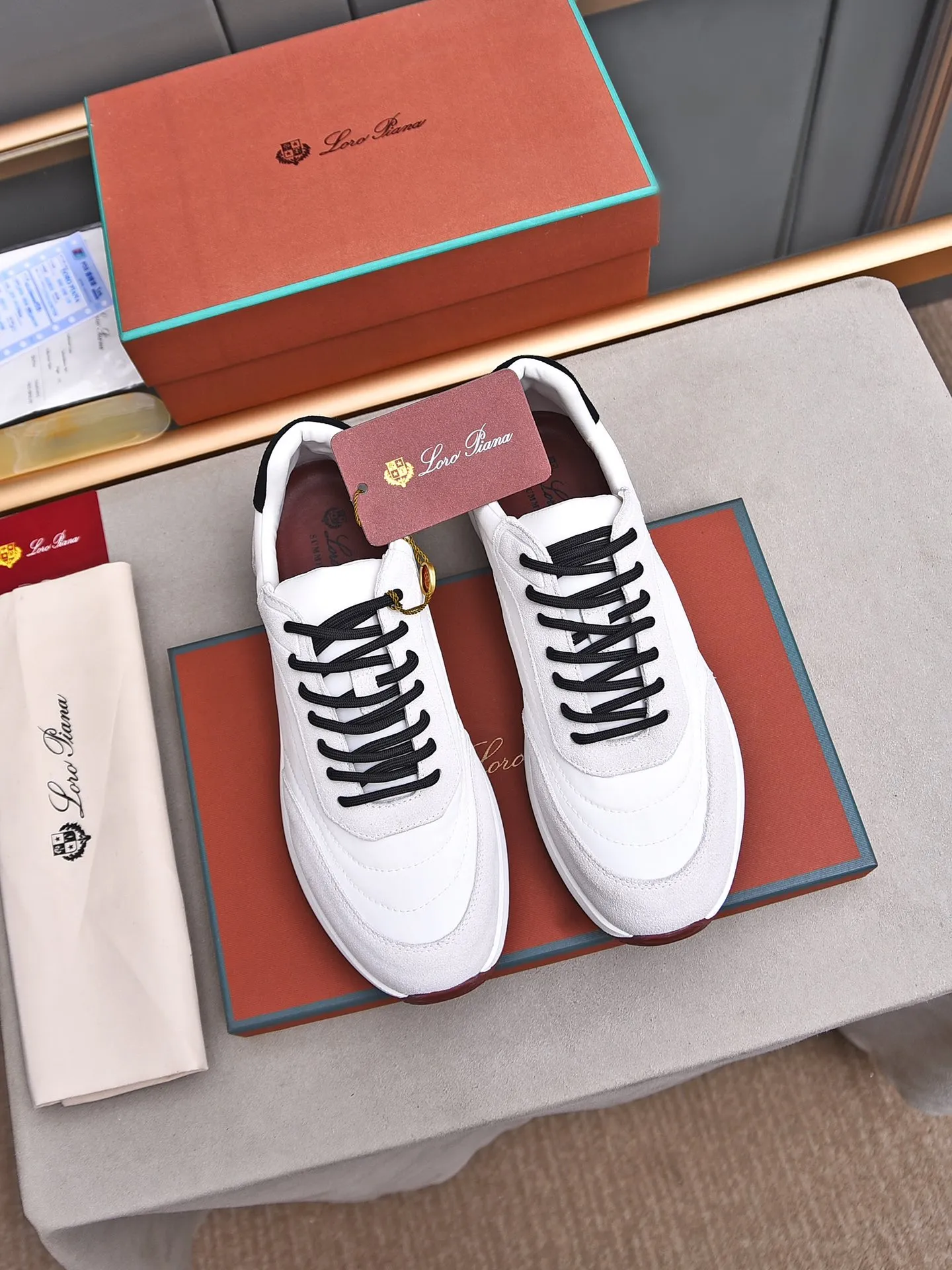 Men's shoes 💰460 LP new product on sale Loro Piana sports shoes｜Made with top-layer frosted and imported waterproof fabrics｜Comprehensive one-to-one restoration of the counter process｜Installed with original molded rubber three-color combination craft outsole｜Size: 39-44 (customized at 45.46)